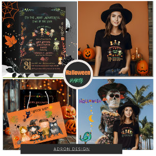Delantal Naranja Witch Way Halloween