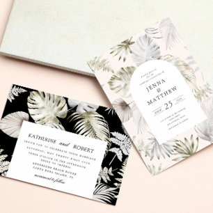 Invitación Todo En Uno Floral tropical de lujo (no se necesita ENV)