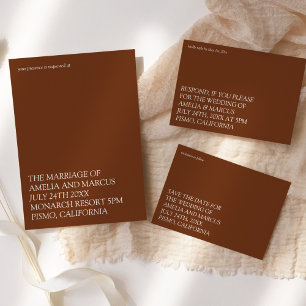 Invitación Boda de tipografía moderna y elegante salva nuestr
