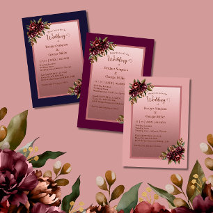 Invitación Blush Rose Gold Floral boda Save the Date