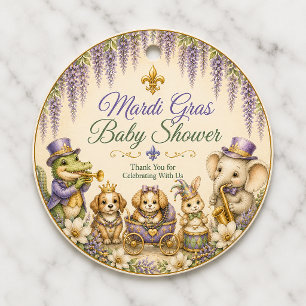 Invitación de Baby Shower de Mardi Gras   Ba Nueva