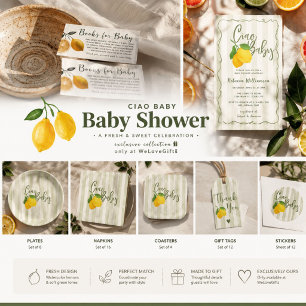 Invitación de Baby Shower para Niñas Ciao Baby Lem