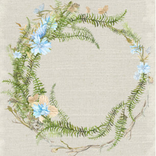 Invitación Boda Rustic Summer Fern Wreath