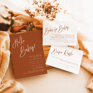 Invitación a Baby Shower de Bohemia Terracota