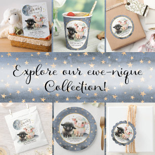 Tarjeta De Recepción Sexo cordero Baby Shower neutro