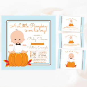 Tarjeta De Agradecimiento Muchacho Calabaza Gracias Cartas