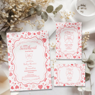 Invitación El día de San Valentín especial Baby Shower