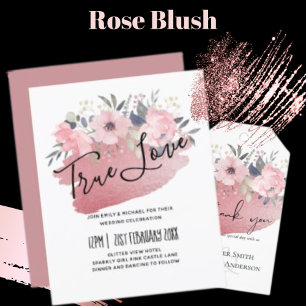 Bonito Girly Rosegold Floral Glam Boda
