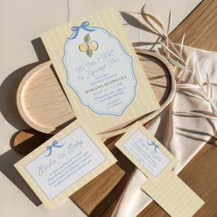 Invitación No puedo esperar para abrazarte Ducha de Bebé Cítr
