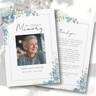 Tarjetas de Oración con Fotos de Flores Nomeolvide