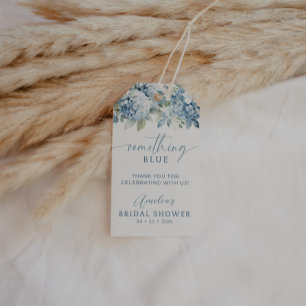 Tarjeta de agradecimiento nupcial de hortensia azu