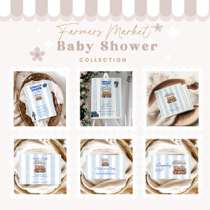 Tarjeta De Recepción Registro de Baby Shower del mercado de los agricul