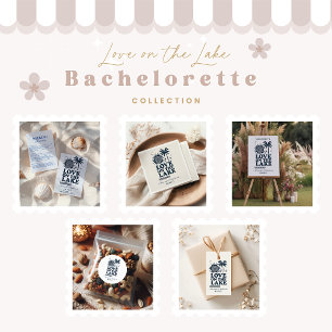 Pegatina Redonda Amor en el fin de semana de la Bachelorette Lake