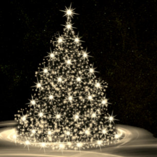 Paño De Cocina Navidades Fiesta Golden Shiny Tree Black