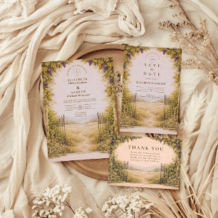 Invitación Boda de campo rústico de viñedo