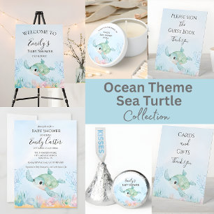 Invitación para Baby Shower de Tortuga Marina - Oc