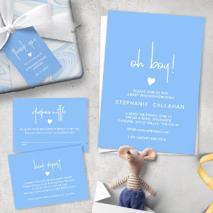 Tarjeta Pequeña Libros Azules Para El Billete Para Bebés