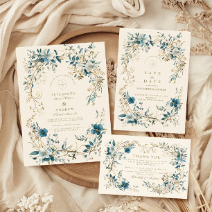 Tarjeta De Agradecimiento Boda Bohemiana de ferrys florales