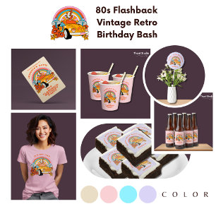 Invitación Fiesta de cumpleaños retro Flashback Vieja de los 