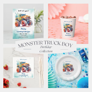 Servilleta De Papel Monster Truck boy Cumpleaños