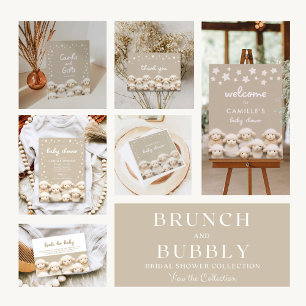 Invitación a Baby Shower neutra por género ovino