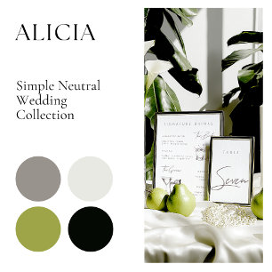 Elegante invitación Minimalista a la boda blanca m