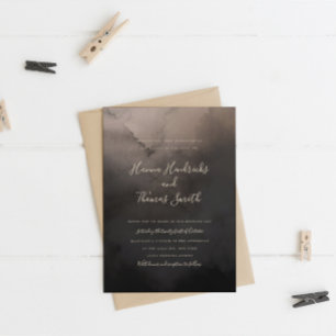 Invitaciones a la boda de tinta oscura
