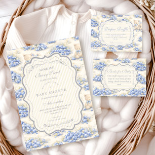 Servilleta De Papel Jardín de Arándanos Teddy Toile Shower de Bebé