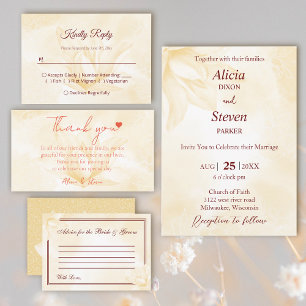 Invitación Tríptica Ethereal Magnolia, Boda