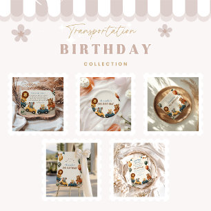 Tarjeta De Agradecimiento Dos animales de safari rápido segundo cumpleaños