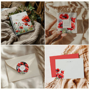 Cuaderno monograma con disquete rojo
