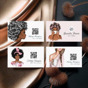 Tarjeta de visita de código QR para la peluquería 