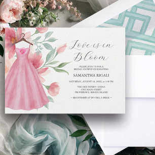 Invitaciones en línea a ducha de novia azul rosado