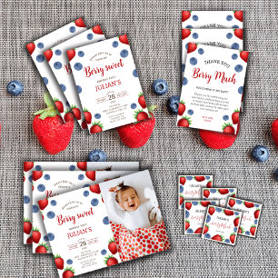 Póster Chica Strawberry Blueberry Cápsula de cumpleaños