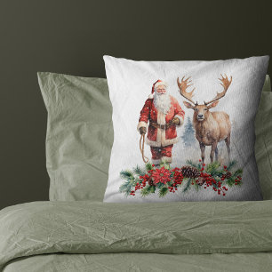 Taza De Café El Retro Santa Claus monta caballos y bayas sagrad