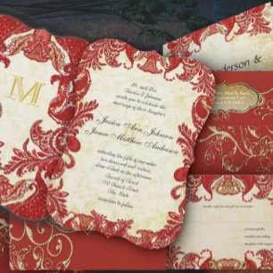 Invitación Boda de Paisley, de la época de la época de los ro
