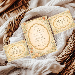 Tarjeta De Agradecimiento Torta de Cumpleaños de Boda Vintage Costera