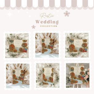 Tarjeta De Agradecimiento Boda Rústico de la Granja de Otoño