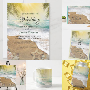 Libro De Visitas Elegante Playa De Sunshine Y Océano Azul