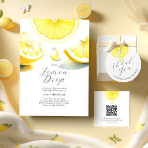 Invitaciones a la ducha con leche de limón