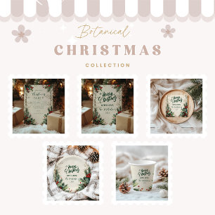 Invitación Fiesta de Navidades de Birch Pinecone