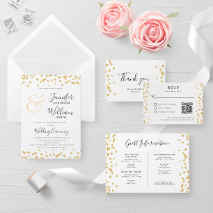 Tarjeta De Recepción Boda Información de invitado Insertar Purpurina de