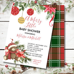 Invitación Oh navidades chicas ducha de bebé