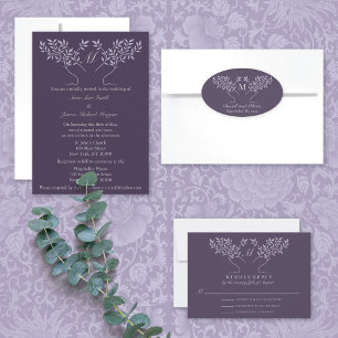 Invitación Boda de árbol de berenjenas de vida