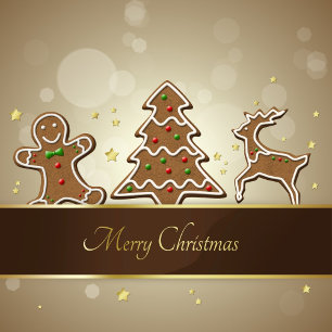 Tarjeta Festiva Cookies de Gingerbread