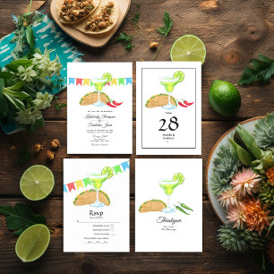 Invitación Fiesta Taco mexicano 'acerca del Boda del amor