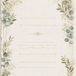 Invitación de boda de lujo – estilo marfil minimal