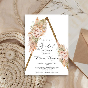 Invitación Palmilla seca desértica hojas pampas arca de mader