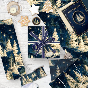 Lazo De Raso Estrella vintage de Navidad Bosque Invernal Estrel