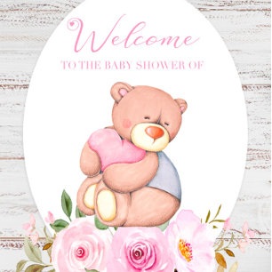 Invitación Podemos Esperar A Teddy Bear Chica Baby Shower